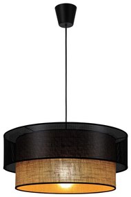 Luster na lane BORHO 1xE27/60W/230V čierna/juta