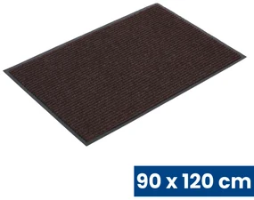 Odolná vstupná kobercová rohož s PVC, 90 x 120 cm, hnedá