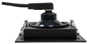 Moderné zapustené bodové svetlo čierne 18 cm nastaviteľné - Artemis 111