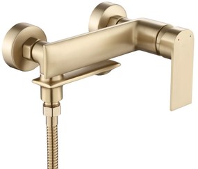 Rea Veneta, vaňová batéria s ručnou bodovou sprchovou súpravou, zlatá matná, REA-B3008