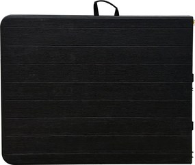 Autronic Záhradný stôl, kov, plast, čierna, AZ-K1003 BK