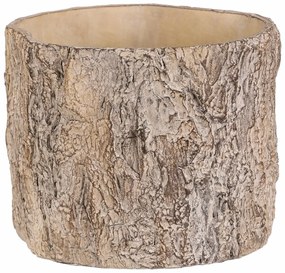 Kvetinový obal imitácia drevenej kôry, 24 x 23 x18 cm, betón, 24 cm
