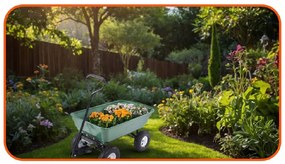 Multifunkčný záhradný vozík 3v1 zelený