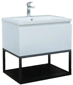 Kúpeľňová skrinka s umývadlom SAT B-Way biela lesk BWAY60WU, 1 ks