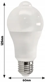 BERGE LED žiarovka E27 - 12W - NW - s pohybovým a súmrakovým senzorom