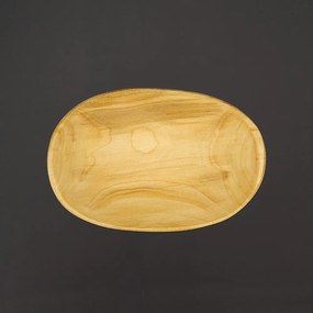 AMADEA Dřevěný servírovací podnos ovál, masivní dřevo, 22 cm