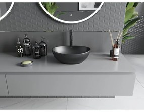 Mexen Elza, umývadlo na dosku 40x34 cm, čierna matná, 21014085