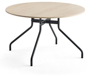 Stôl AROUND, Ø 1200 mm, breza, antracit