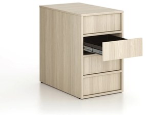 Kancelársky prístavný kontajner FRAME, 428 x 763 x 721 mm, dub prírodný