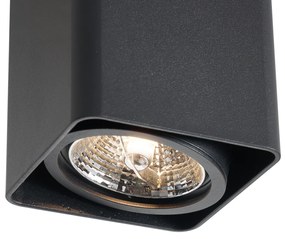 Dizajnový prisadený reflektor čierny GU10 70 mm otočný a naklápací - Vox