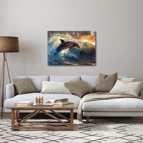 Obraz - Delfín, ilustrácie (70x50 cm)