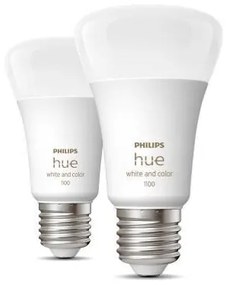 PHILIPS HUE Múdra LED stmievateľná žiarovka HUE s funkciou RGB, E27, A60, 9W, 1100lm, teplá biela-studená biela,
