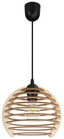 Závesné svietidlo Timber, 1x drevené tienidlo, lp, n