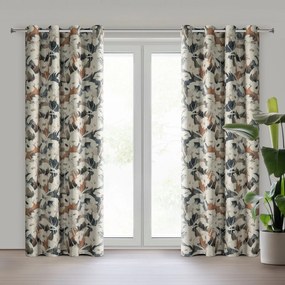 ZÁVES NA KRÚŽKOCH AMBRA 140X250 CM VZOROVANÁ