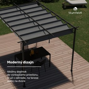 Blumfeldt Pantheon Robust Pergola, 3x4 m práškovo lakovaná oceľ odolná voči poveternostným vplyvom