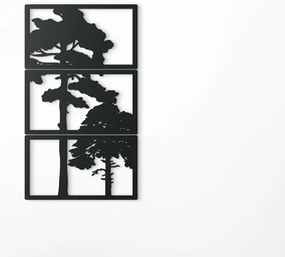 drevko Viacdielny obraz Stromy Rozmer obrazu: 65 x 37 cm, Farba dekorácie: Čierna