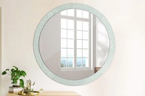 Okrúhle dekoračné zrkadlo s motívom Ručne -drawnové zloženie fi 100 cm