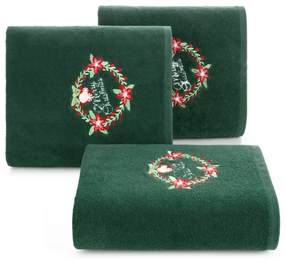 VIANOČNÝ BAVLNENÝ UTERÁK KARMEN SADA 3KS 70X140 CM ZELENÁ