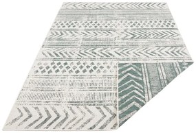 Zeleno-krémový vonkajší koberec NORTHRUGS Biri, 120 x 170 cm