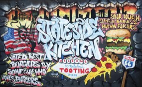 Fototapeta - Najlepší Burger - Graffiti (254x184 cm)