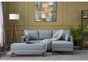 Svetlomodrá rohová pohovka (pravý roh) Bella – Balcab Home