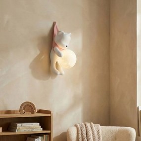 Toolight G169-1W, detské nástenné svietidlo macko v tričku, 1xG9, G168-1W PINK, OSW-07808