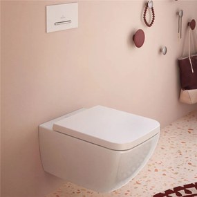 VILLEROY &amp; BOCH Venticello WC sedátko s poklopom, s funkciou QuickRelease a Softclosing, biela alpská, 8M22S101