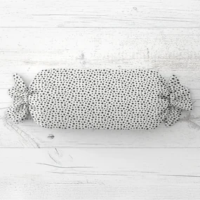 Biante Vankúš valec bonbon Sandra SA-310 Čierne hviezdičky na bielom 15x40 cm