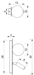 Nástenné bodové svietidlo SIRIO 2xG9/25W/230V čierna