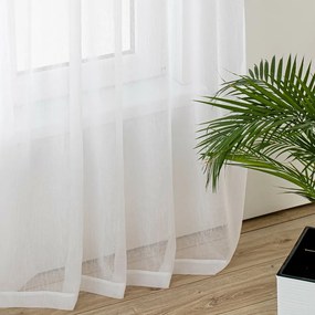 Homede Záclona Kresz Eyelets silver, biela, 140 x 275 cm