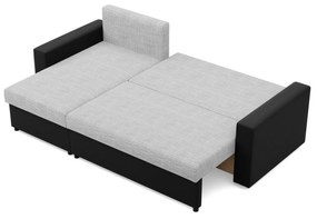 Rohová rozkladacia sedacia súprava LUNA Sivá/čierna