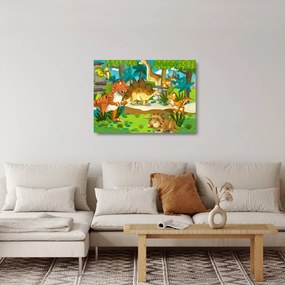 Sklenený obraz - Dinosauria (70x50 cm)