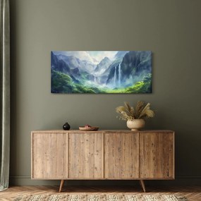 Obraz - Údolie vodopádov (120x50 cm)