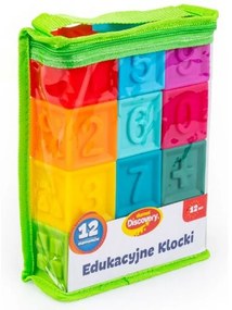 Mäkké farebné edukačné kocky, 12m+