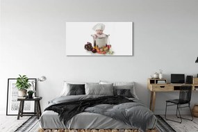 Obraz plexi Detské zeleniny v hrnci 125x50 cm