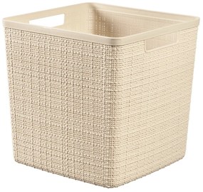 Curver Košík Jute kocka krémovo biela