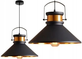 Toolight - Stropné svietidlo ASTI B 1xE27, čierna-zlatá, OSW-00179
