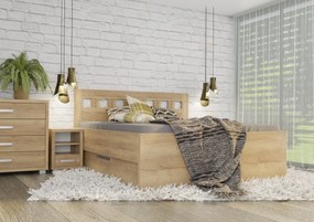 Wood Service Posteľ Janka Kráľovská výška s úložným priestorom 140 x 200