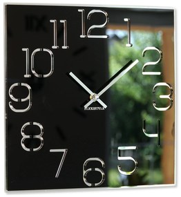 Nástenné hodiny Digit Flex z120-1-0-x, 30 cm, čierne