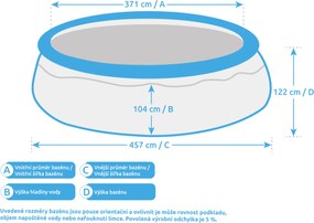 Intex | Bazén Tampa 4,57x1,22 m s kartušovou filtráciou a príslušenstvom | 19900042