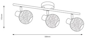 Bodové svietidlo DEX 3xE14/10W/230V béžové/krémové