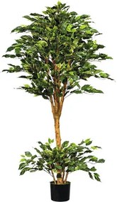 Umelý fikus malolistý Ficus benjamina 1482 listov 150 cm prírodný kmeň UV odolný v plastovom kvetináči
