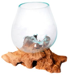 XXXLutz VÁZA, drevo, sklo, 15 cm Ambia Home - Vázy - 0035570003