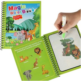 Vodná omaľovánka Safari MAGIC WATER BOOK - zelená