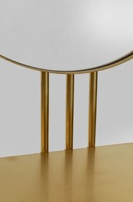 Toaletný stolík so zrkadlom ART v zlatom dekore