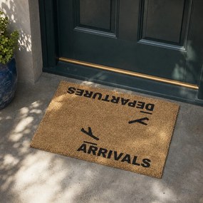 Rohožka z kokosového vlákna 40x60 cm Arrivals and Departures – Artsy Doormats