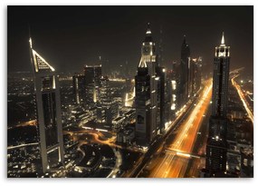 Gario Obraz na plátne Panoráma Dubaja v noci Rozmery: 100 x 70 cm