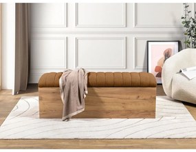 Lavica v oranžovej a prírodnej farbe Oceane – Bobochic Paris