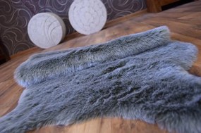 Atypický koberec 60 x 90 SKIN sivo-modrý