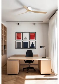 FARO 33829WT - Stropný ventilátor PUNT TUB M hnedá/biela pr. 132 cm WT + DO